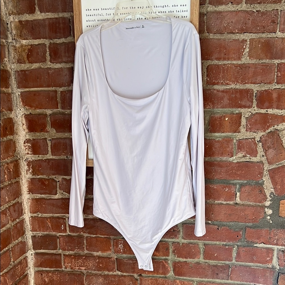 NWOT Abercrombie & Fitch White Long Sleeve Smoothing Bodysuit